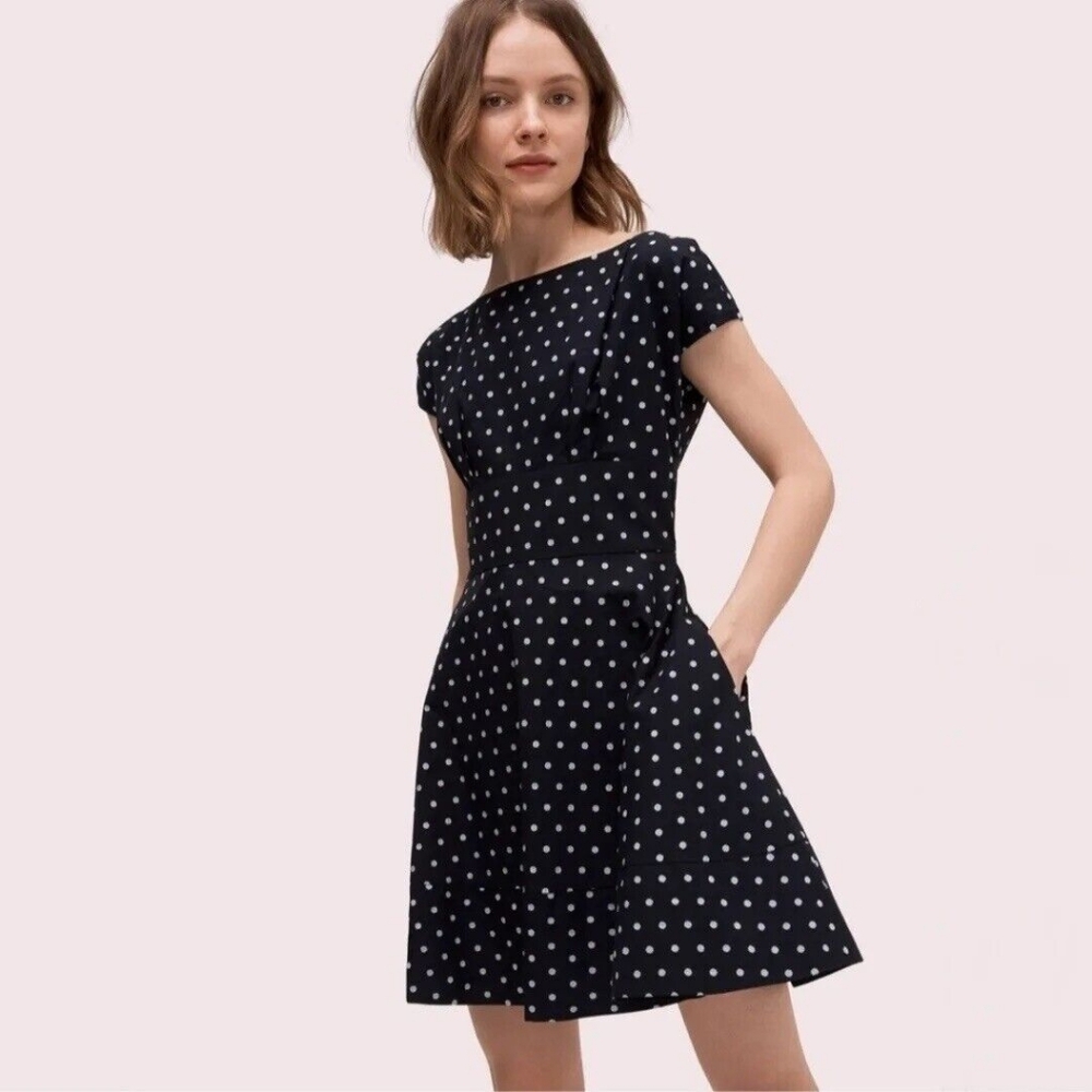 Kate Spade Fiorella polka dot dress sz 4